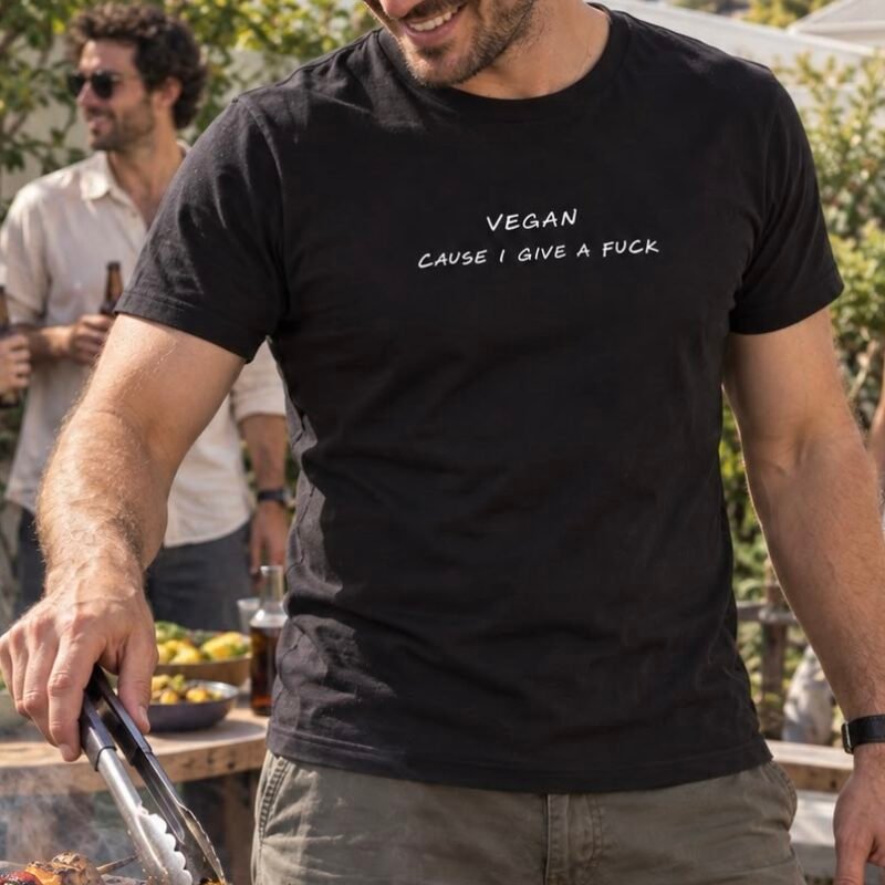 Vegan Streetfood Tee - Vegan Cause I Give a F*&%