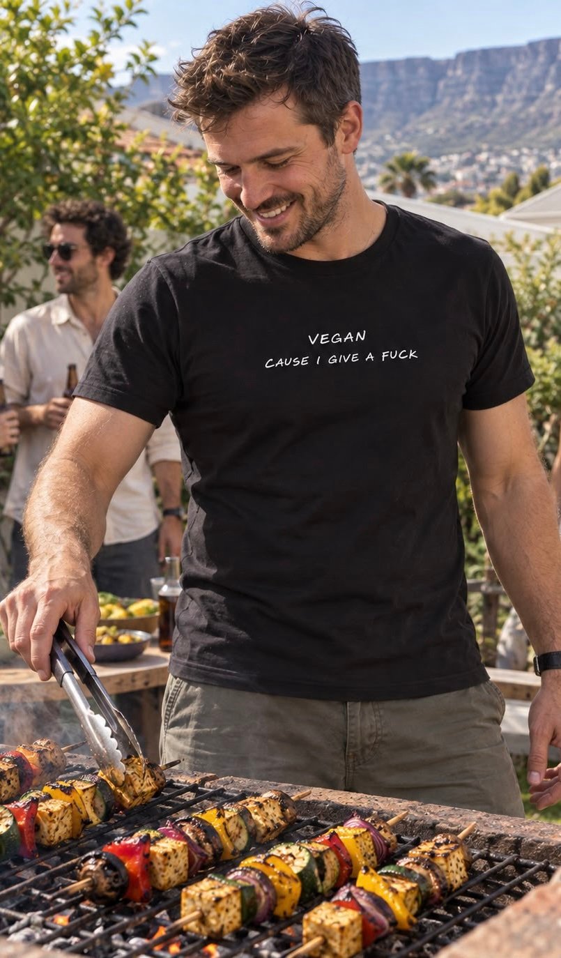 Vegan Streetfood Tee - Vegan Cause I Give a F*&%