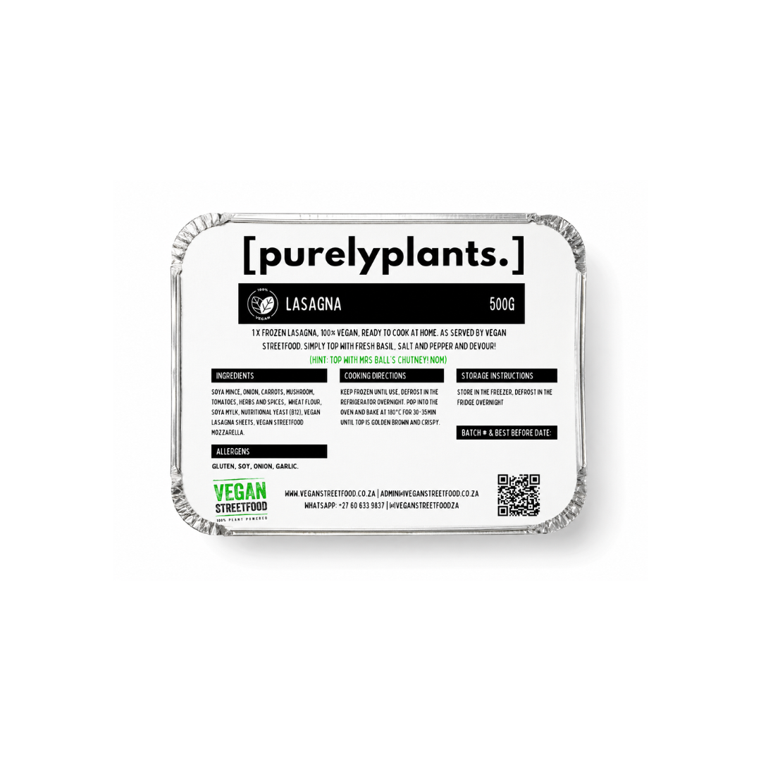Purely Plants Frozen Meals - Lasagna