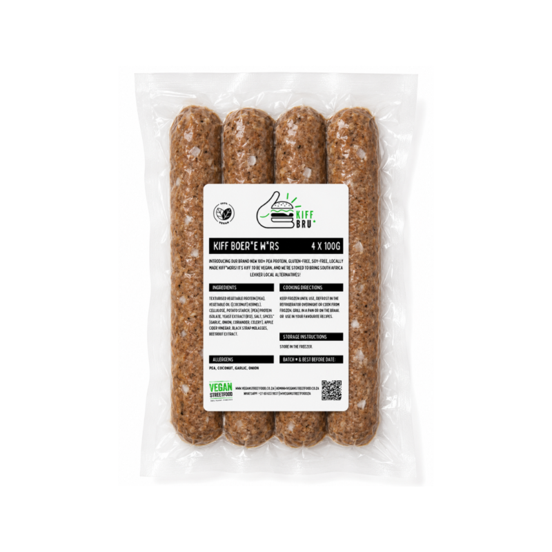 Kiff Wors - 100% Pea Protein Kiff*Wors (soy-free & gluten-free)