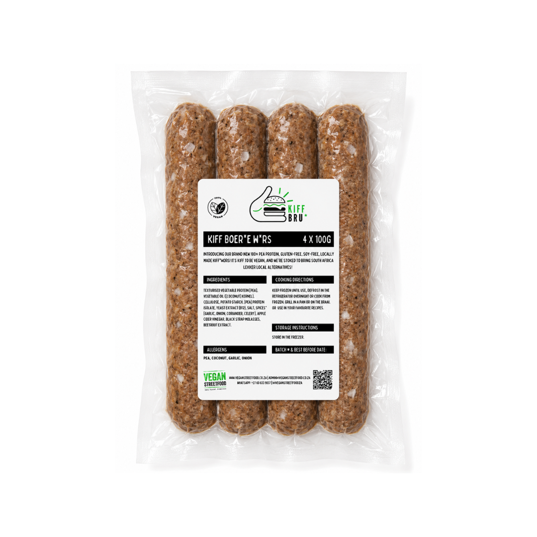 Kiff Wors - 100% Pea Protein Kiff*Wors (soy-free & gluten-free)