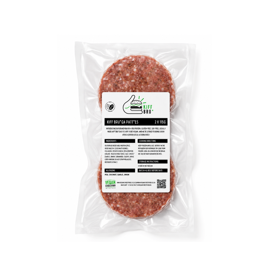 Kiff Bru*gers - 100% Pea Protein Patties (soy-free & gluten-free)